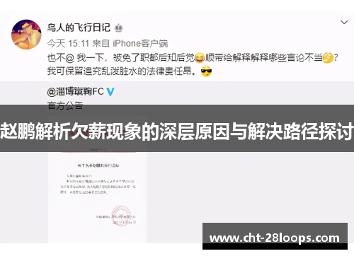 赵鹏解析欠薪现象的深层原因与解决路径探讨